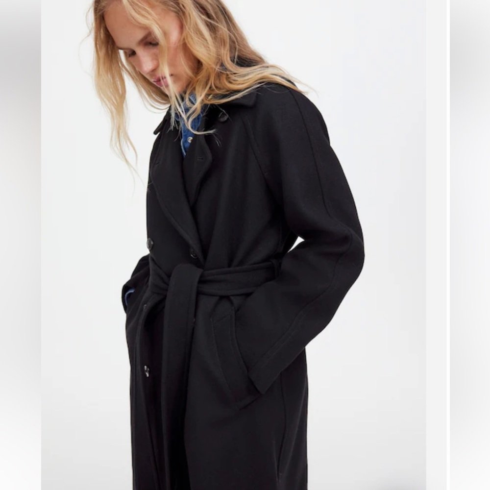Madewell Double-Breasted Trench Coat Size XL - Picture 5 of 6